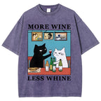 Funny More Wine Less Whine Washed T-Shirt