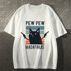 Pew Pew Madafakas Cat Japanese Style Classic Tee