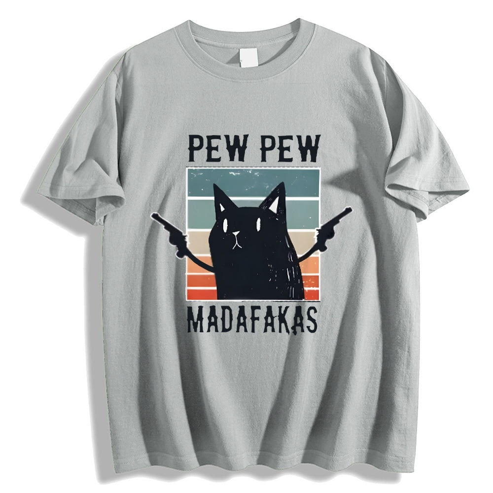 Pew Pew Madafakas Cat Japanese Style Classic Tee