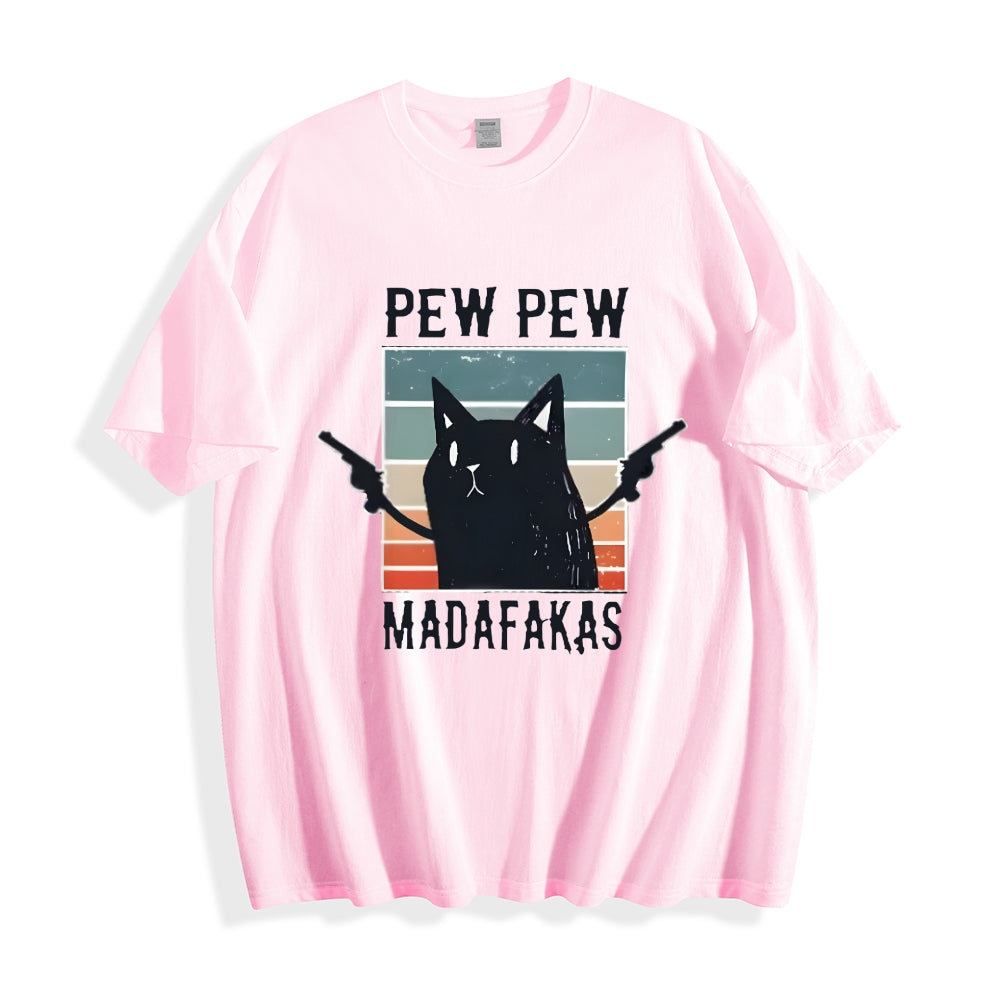 Pew Pew Madafakas Cat Japanese Style Classic Tee