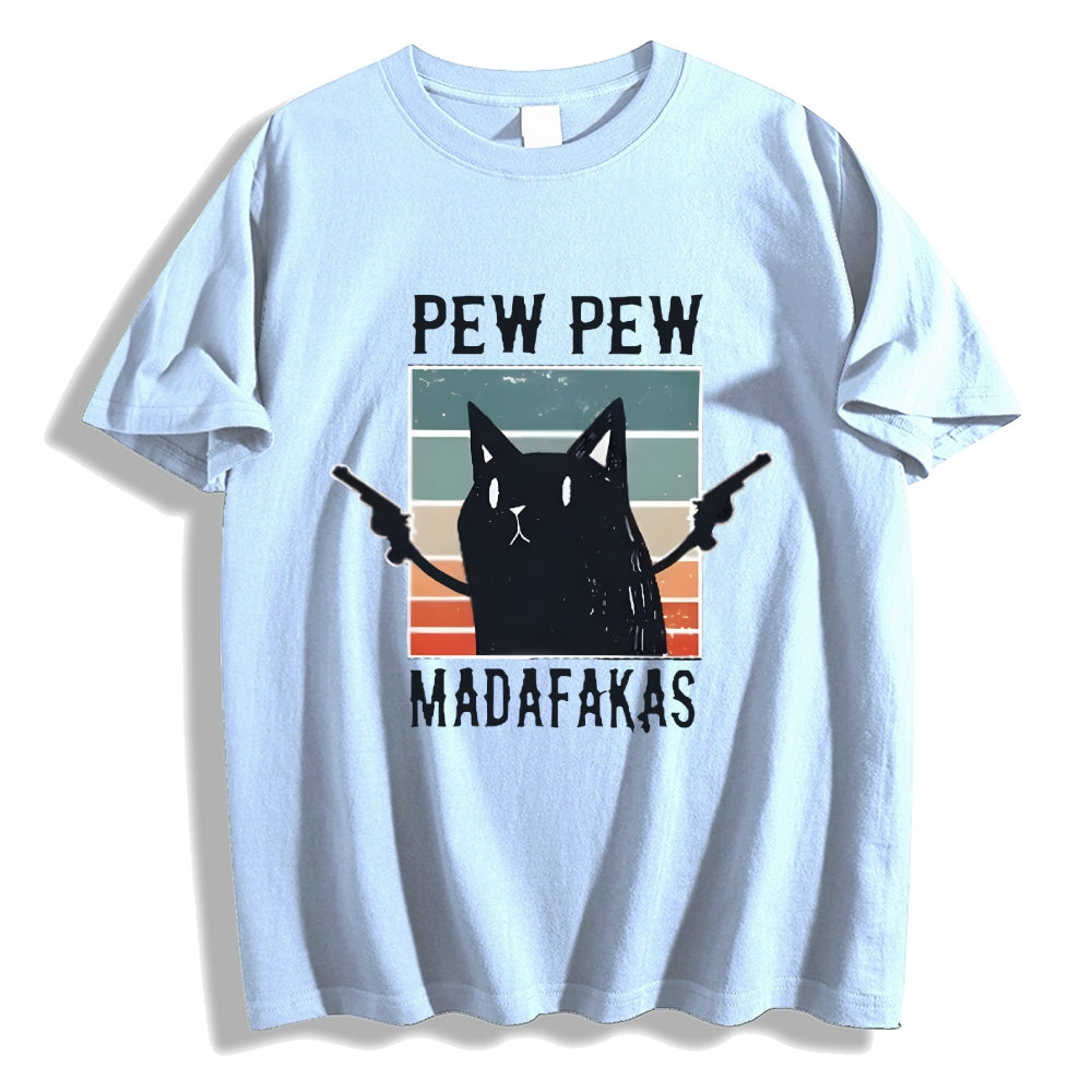 Pew Pew Madafakas Cat Japanese Style Classic Tee