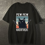 Pew Pew Madafakas Cat Japanese Style Classic Tee