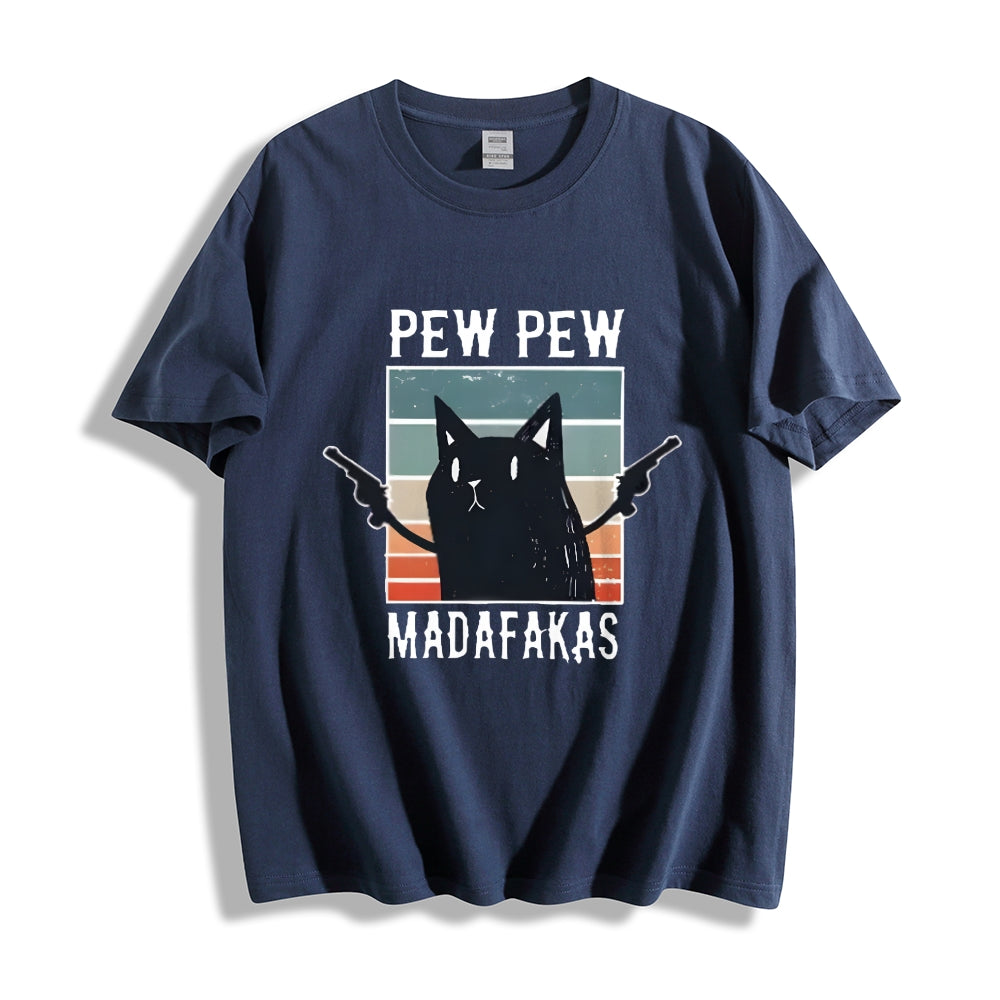 Pew Pew Madafakas Cat Japanese Style Classic Tee
