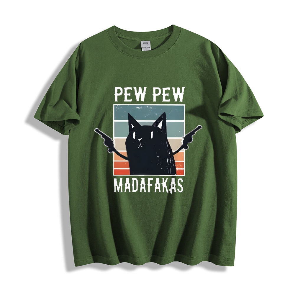 Pew Pew Madafakas Cat Japanese Style Classic Tee