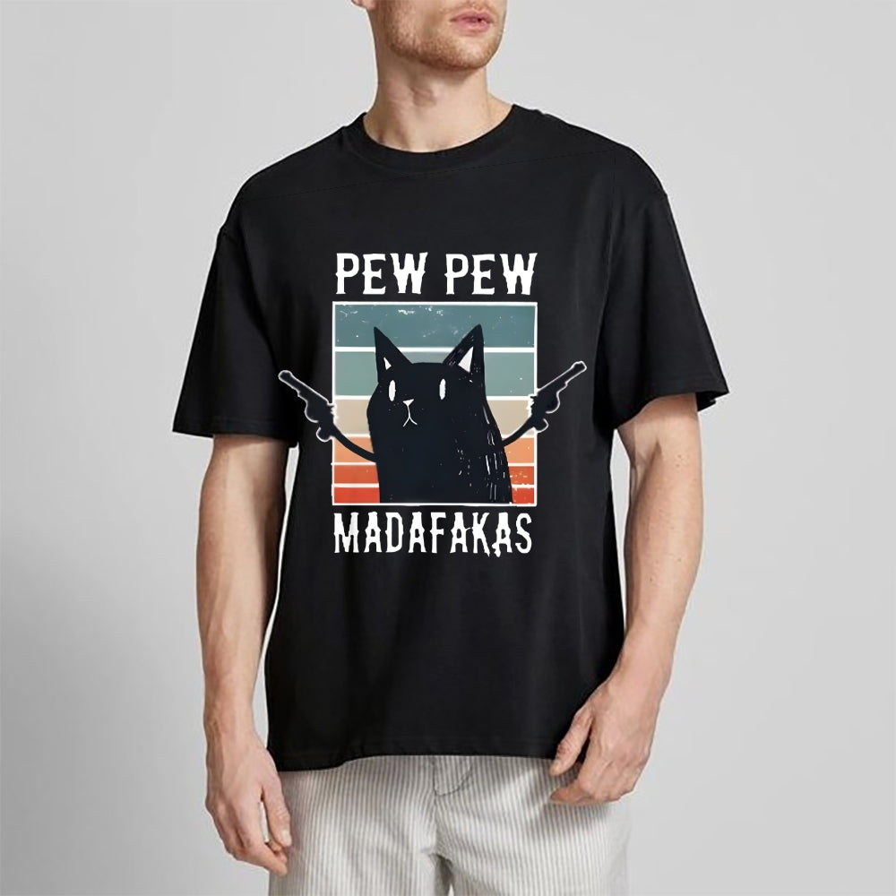 Pew Pew Madafakas Cat Japanese Style Classic Tee
