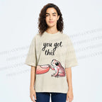 Unisex You Got This Finger Frog Printed Washed Tee