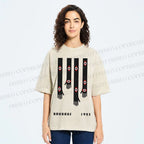 Unisex Bauhaus Art Hand Eyes Printed Washed Tee