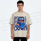 Unisex Put That Cookie Down Cookie Monster Printed Washed Tee