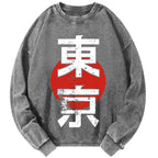 Unisex Tokyo Vintage Washed Sweatshirts