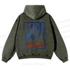 Casual Sardine Fish In Box Washed Hoodie