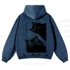 Casual Cat is Watching Today Washed Hoodie