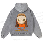 Casual Japanese Art Yoshitomo Nara Just A Little Bit Washed Hoodie