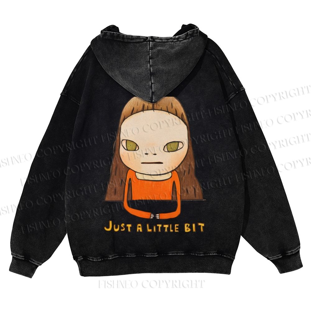 Casual Japanese Art Yoshitomo Nara Just A Little Bit Washed Hoodie