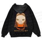 Casual Japanese Art Yoshitomo Nara Just A Little Bit Washed Hoodie