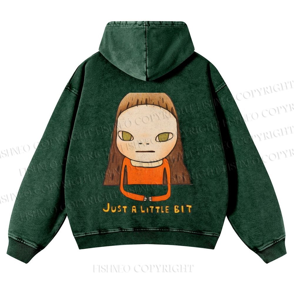 Casual Japanese Art Yoshitomo Nara Just A Little Bit Washed Hoodie