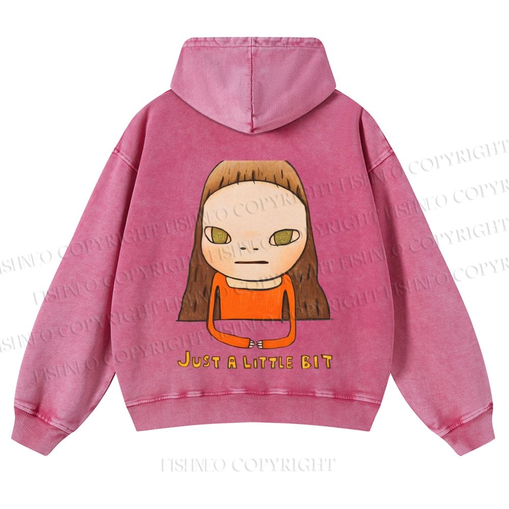Casual Japanese Art Yoshitomo Nara Just A Little Bit Washed Hoodie