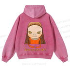 Casual Japanese Art Yoshitomo Nara Just A Little Bit Washed Hoodie