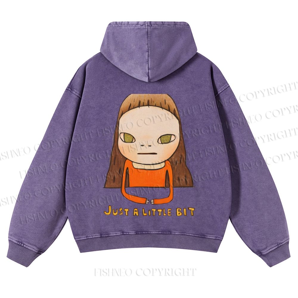 Casual Japanese Art Yoshitomo Nara Just A Little Bit Washed Hoodie