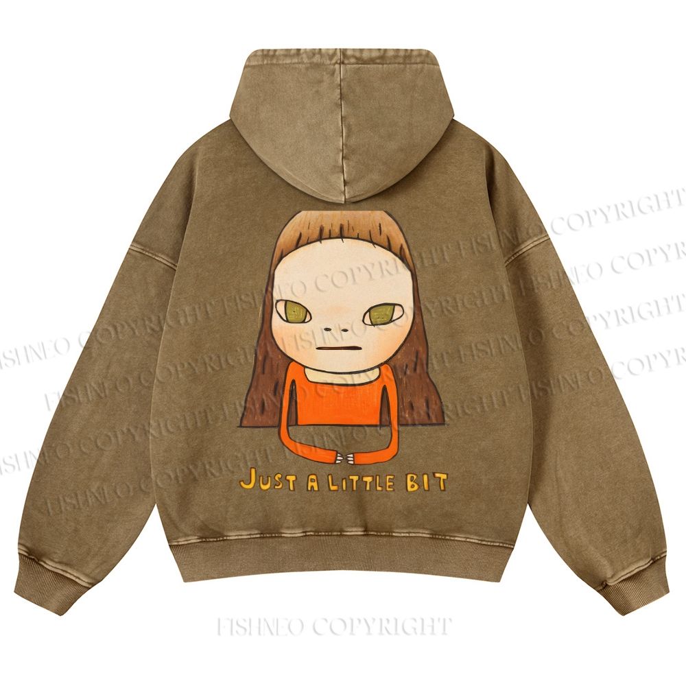 Casual Japanese Art Yoshitomo Nara Just A Little Bit Washed Hoodie
