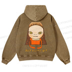 Casual Japanese Art Yoshitomo Nara Just A Little Bit Washed Hoodie