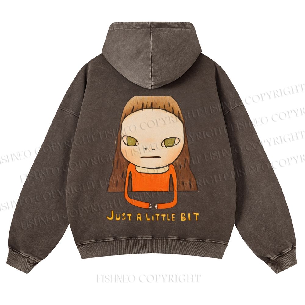 Casual Japanese Art Yoshitomo Nara Just A Little Bit Washed Hoodie