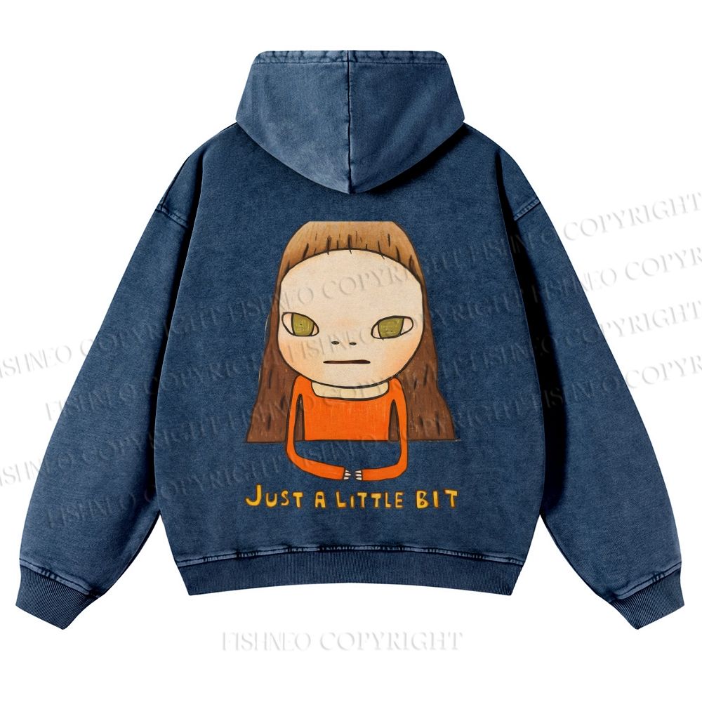 Casual Japanese Art Yoshitomo Nara Just A Little Bit Washed Hoodie