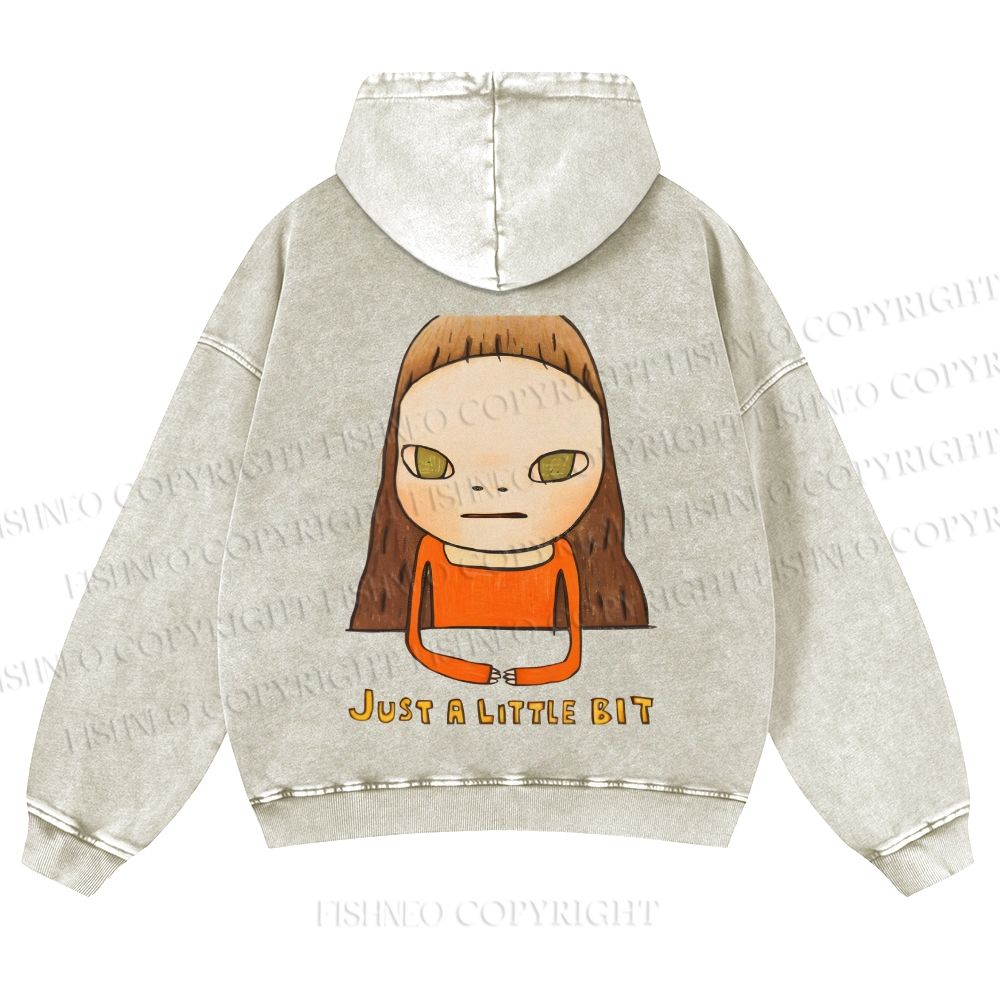 Casual Japanese Art Yoshitomo Nara Just A Little Bit Washed Hoodie