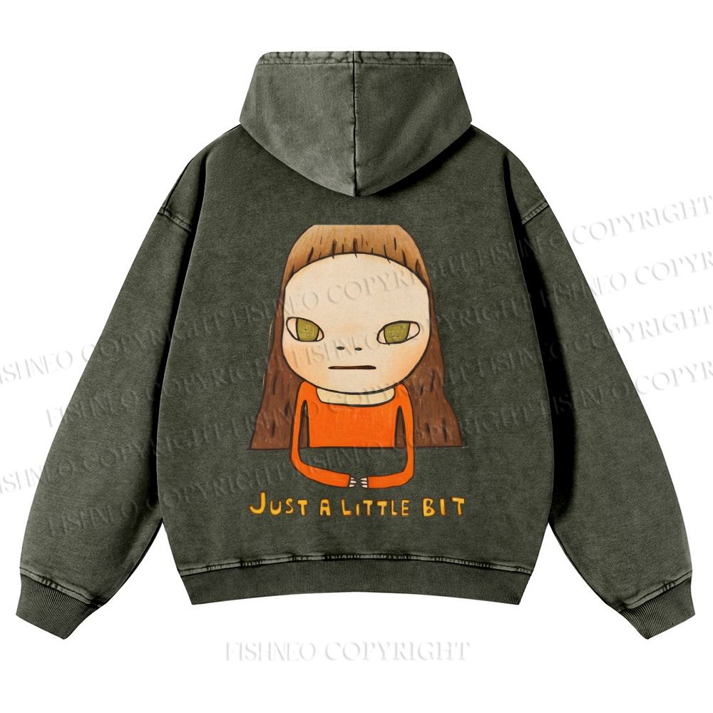 Casual Japanese Art Yoshitomo Nara Just A Little Bit Washed Hoodie