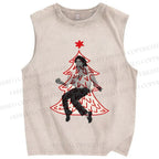 Unisex Michael Jackson Dancing In Christmas Tree Printed Washed Tank Top