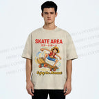 Unisex Luffy Enjoy Your Moment Printed Washed Tee