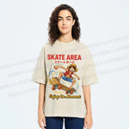 Unisex Luffy Enjoy Your Moment Printed Washed Tee
