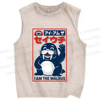 Unisex I Am The Walrus Printed Washed Tank Top