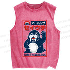 Unisex I Am The Walrus Printed Washed Tank Top