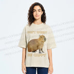 Unisex Do not worry Be cappybara Printed Washed Tee