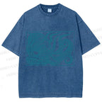 Unisex Vintage Octopus Printed Washed Tee