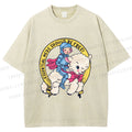 Unisex Female Warrior Sheep Printed Washed Tee