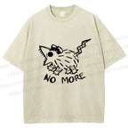Unisex Screaming Opossum No More Printed Washed Tee