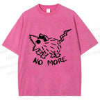 Unisex Screaming Opossum No More Printed Washed Tee