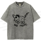 Unisex Screaming Opossum No More Printed Washed Tee