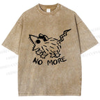 Unisex Screaming Opossum No More Printed Washed Tee