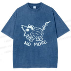 Unisex Screaming Opossum No More Printed Washed Tee