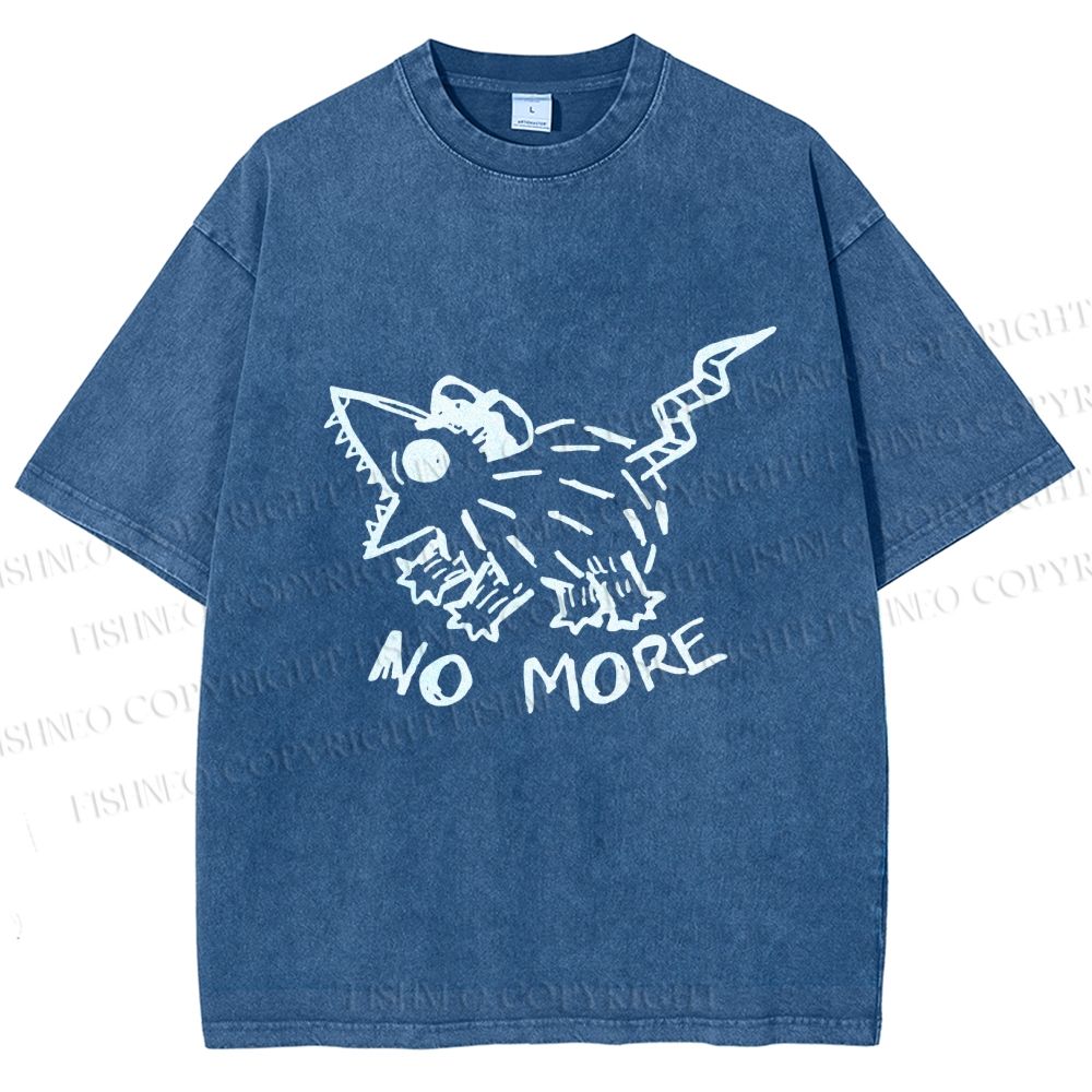 Unisex Screaming Opossum No More Printed Washed Tee