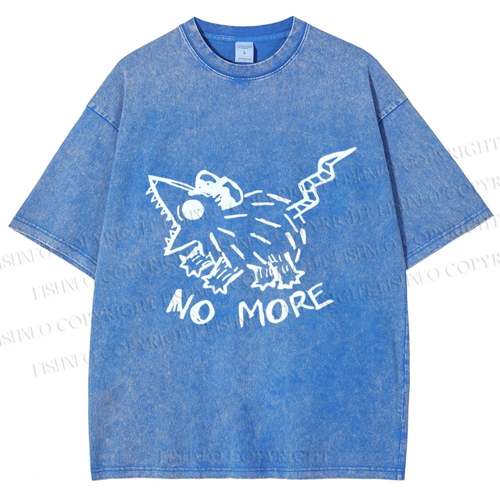 Unisex Screaming Opossum No More Printed Washed Tee