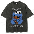Unisex I'm Not A Monster Printed Washed Tee