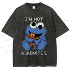 Unisex I'm Not A Monster Printed Washed Tee
