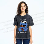 Unisex I'm Not A Monster Printed Washed Tee