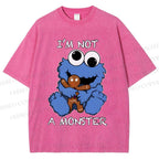Unisex I'm Not A Monster Printed Washed Tee