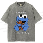 Unisex I'm Not A Monster Printed Washed Tee