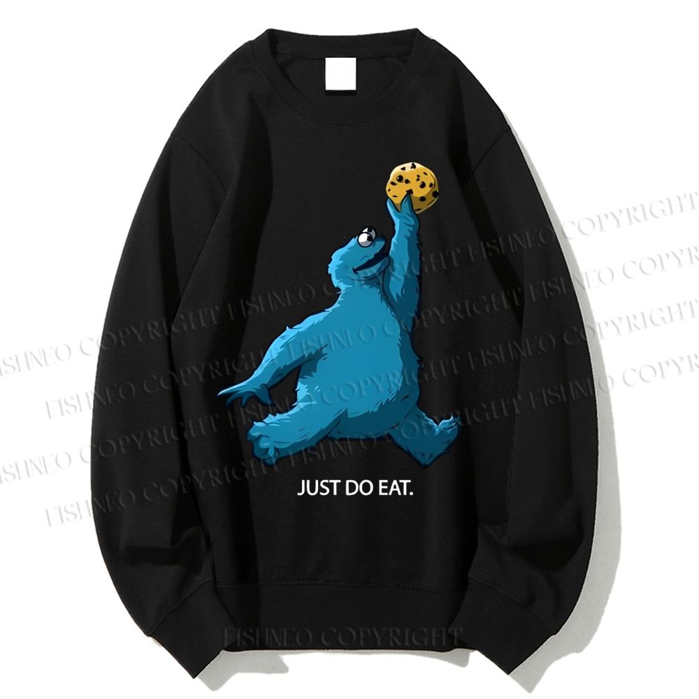 Unisex Just Do Eat Cookie Monster Printed Sweatshirt