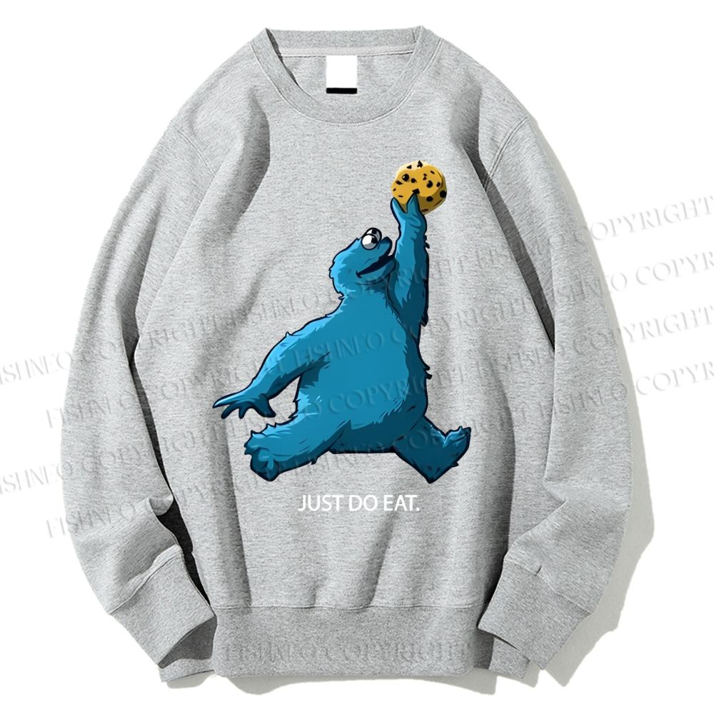 Unisex Just Do Eat Cookie Monster Printed Sweatshirt
